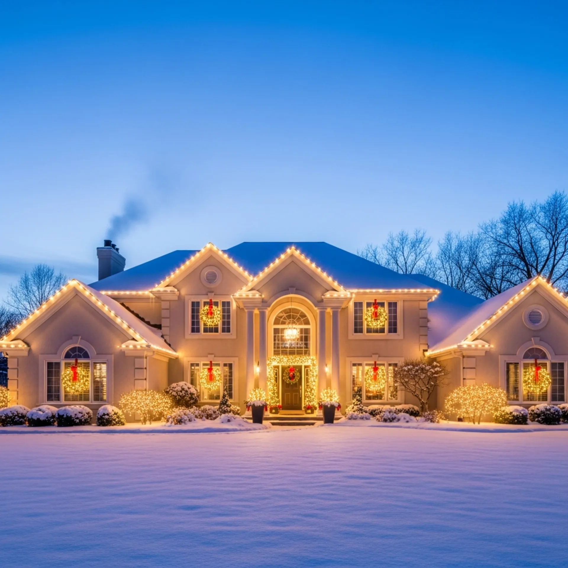 Christmas lights in Eagle, Idaho
